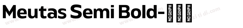 Meutas Semi Bold字体转换